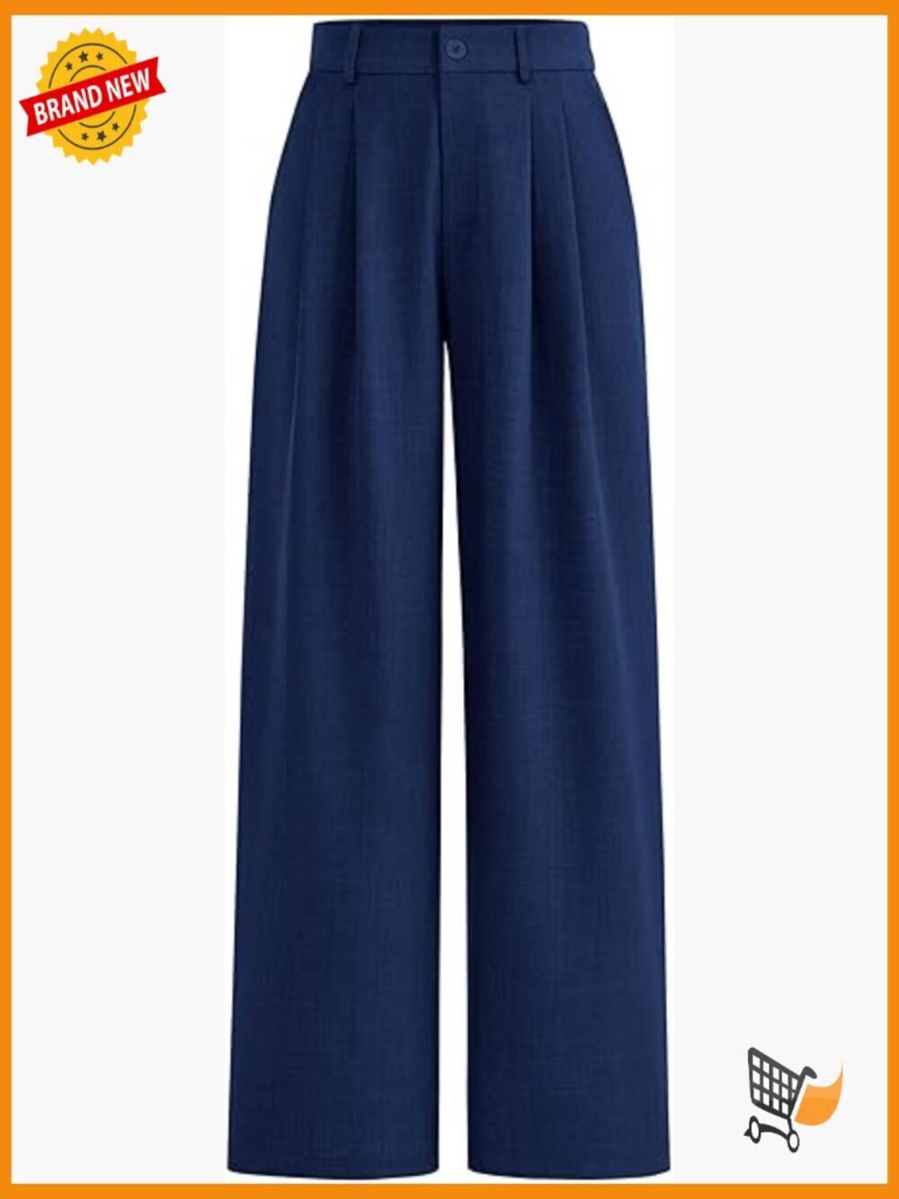High Waisted Straight Leg Work Pants with Pockets Business Casual Slacks